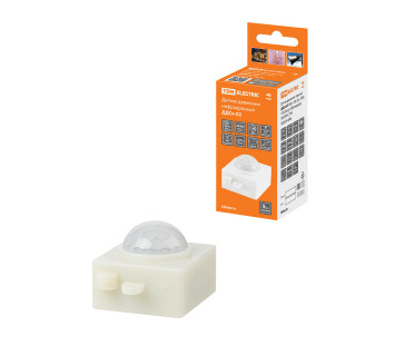 Датчик движения скрытый ДДСк-02 40Вт, 120с, 6м , 30Лк, 120(сбоку)+360(сверху)гр, IP20/IP44, TDM