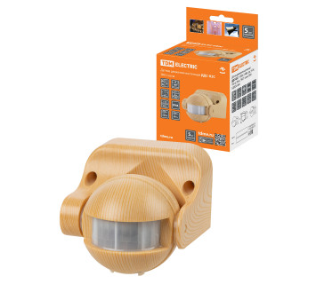 Датчик движения стена ДДС-02С (1100Вт, 5-480с, 6м, 5+Лк, 180гр, IP44), 