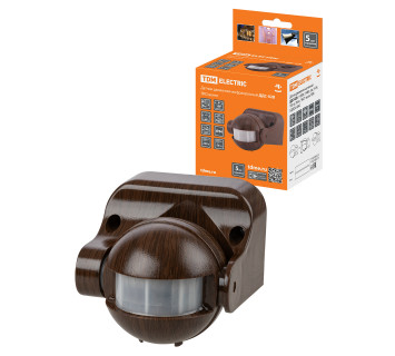 Датчик движения стена ДДС-02В (1100Вт, 5-480с, 6м, 5+Лк, 180гр, IP44), 