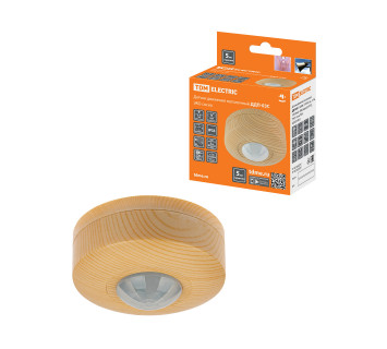 Датчик движения потол. ДДП-03С (1200Вт, 10-900с, 6м , 3+Лк, 120(сб)+360(св)гр IP33), 