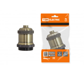 Патрон подвесной Е27, металлический 