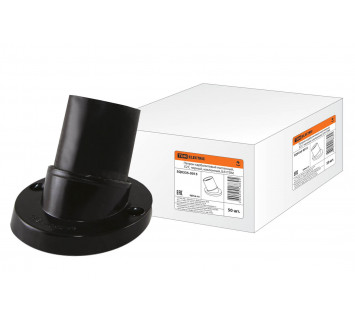 Патрон карболитовый настенный, Е27, черный. наклонный, Б/Н TDM