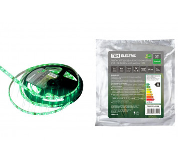 Лента светодиодная SMD2835-60 LED/м-IP20-12 В-4,8 Вт/м-зелёный (5 м) TDM