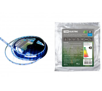 Лента светодиодная SMD2835-60 LED/м-IP20-12 В-4,8 Вт/м-синий (5 м) TDM