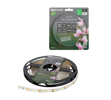 Лента светодиодная SMD2835-120 LED/м-IP20-12 В-9,6 Вт/м-6000 К (5 м) блистер TDM