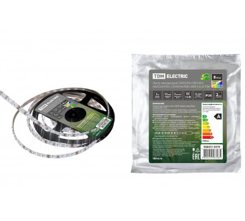 Лента светодиодная SMD5050+SMD2835 60LED/м-IP20-12 В-8 Вт/м-RGB+3000 К (5 м) TDM