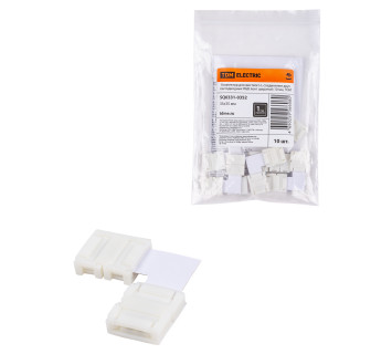 Коннектор для жесткого L-соединения двух светодиодных RGB лент шириной 10 мм, TDM