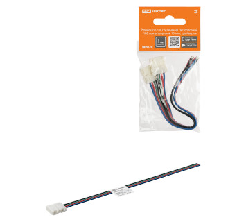 Коннектор для соединения светодиодной RGB ленты шириной 10 мм с драйвером, (уп. 2 шт), TDM