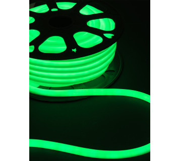 Гибкий неон круглый SMD2835-120 LED/м-220 В-6,5 Вт/м-IP67-зелёный (25м) TDM