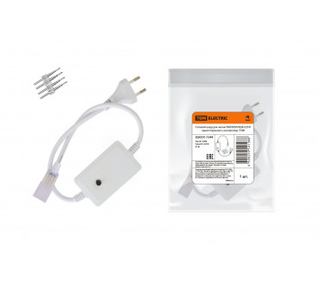 Сетевой шнур для неона SMD5050-RGB-220 B одностороннего, контроллер, TDM