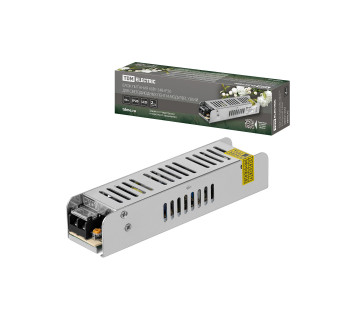 Блок питания 60Вт-24В-IP20 для светодиодных лент и модулей, металл, узкий, TDM