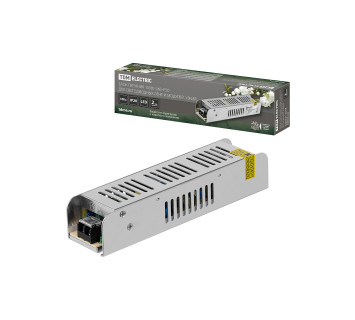 Блок питания 100Вт-24В-IP20 для светодиодных лент и модулей, металл, узкий, TDM
