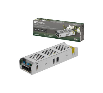 Блок питания 250Вт-24В-IP20 для светодиодных лент и модулей, металл, узкий, TDM