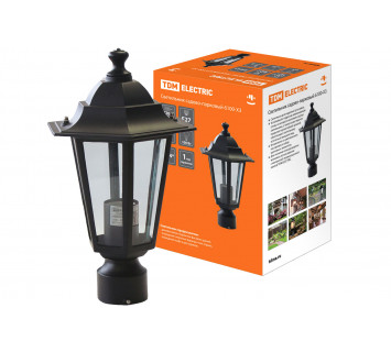 Светильник 6100-03 садово-парковый шестигранник, 100Вт, на опору, черный TDM