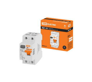 УЗО ВД1-63 2Р 25А 100мА TDM