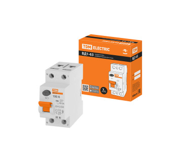 УЗО ВД1-63 2Р 100А 100мА TDM