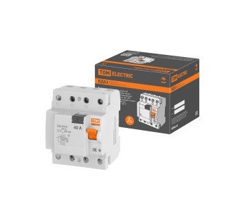 УЗО ВД63 4Р 40А 100мА (электронное) TDM
