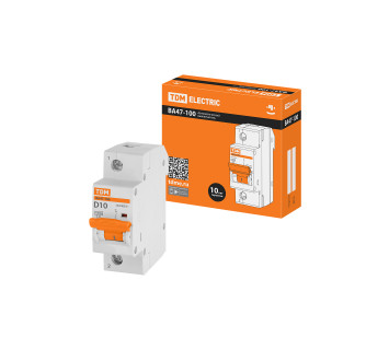 Авт. выкл. ВА47-100 1Р 10А 10кА х-ка D TDM