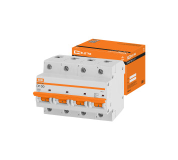 Авт. выкл. ВА47-100 4Р 100А 10кА х-ка D TDM
