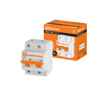 Авт. выкл. ВА47-100 2Р 35А 10кА  х-ка С TDM