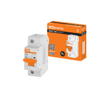 Авт. выкл. ВА47-100 1Р   6А 10кА х-ка С TDM