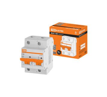 Авт. выкл. ВА47-100 2Р   6А 10кА х-ка С TDM