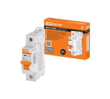 Авт. выкл.ВА47-60DC 1P 25А 6кА х-ка С TDM