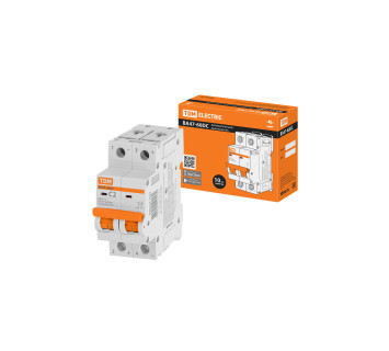 Авт. выкл.ВА47-60DC 2P  2А 6кА х-ка С TDM