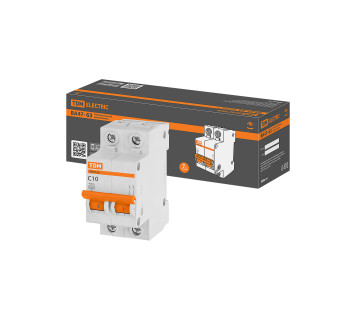 Авт. выкл.ВА47-63 2Р 10А 4,5кА х-ка С TDM