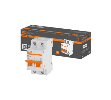 Авт. выкл.ВА47-63 2Р 20А 4,5кА х-ка С TDM