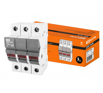 Держатель плавких вставок ДПВ 10х38 3П TDM