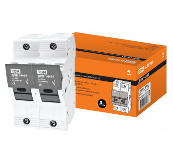 Держатель плавких вставок ДПВ 14х51 2П TDM