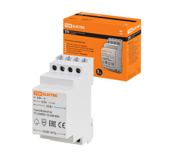 Трансформатор понижающий ТП-230В/8-12-24В  8ВА DIN-рейка TDM