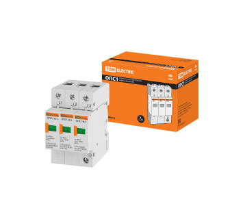 Разрядник ОПС1-B 3Р In=30kA Un=400B Im=60kA TDM