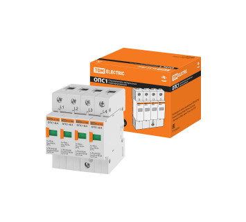 Разрядник ОПС1-B 4Р In=30kA Un=400B Im=60kA TDM