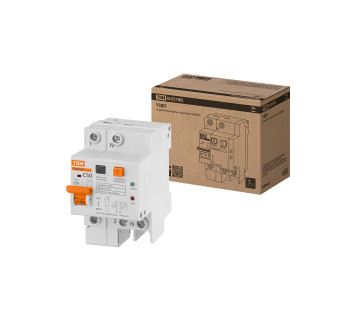 УЗДП с авт. выкл. 1P+N 50А 6кА х-ка С TDM