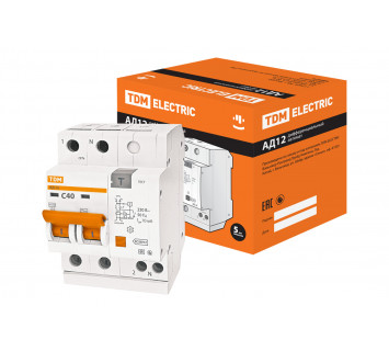 Диф.автомат АД12 2р 40А 10мА  TDM