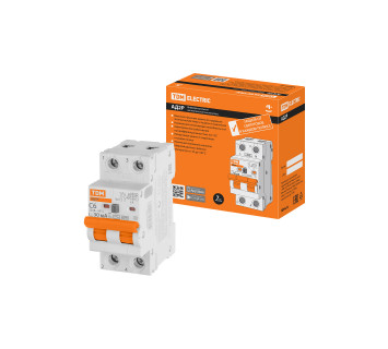 Диф.автомат АД2P 2Р С6 30мА 6кА тип АС TDM