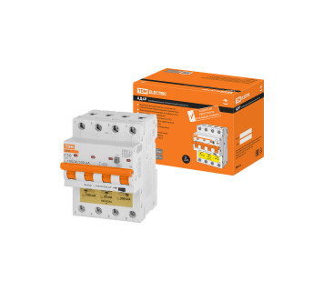 Диф.автомат АД4P 4Р С50 30-100-300мА 6кА тип АС TDM