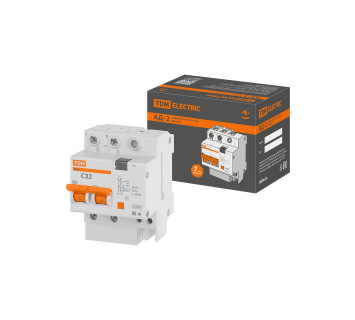 Диф.автомат АД-2 2Р, C32, 30мА, 4,5кА, тип АС, TDM