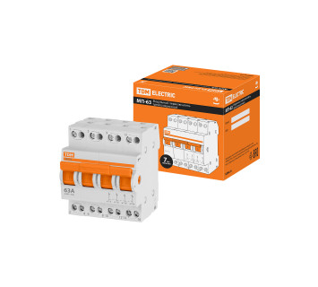 Модульный переключатель трехпозиционный МП-63 4P 63А TDM