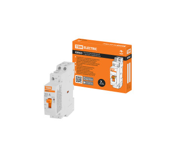 Контактор модульный с ручным управлением КМ63/2-25 2НО 230В АС TDM