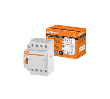 Контактор модульный с ручным управлением КМ63/4-63 4НО 230В АС TDM