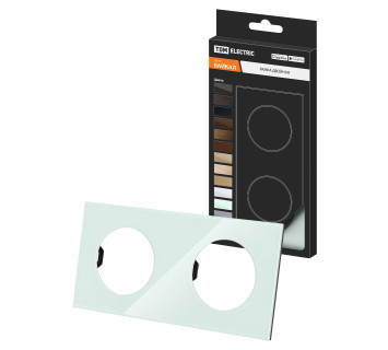 Рамка двойная фисташковая, стекло, 