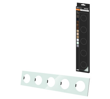 Рамка пятирная фисташковая, стекло, 