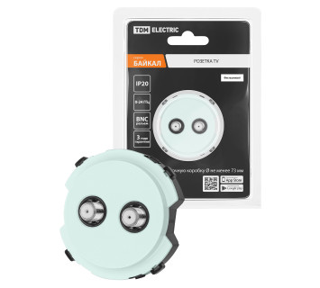 Розетка TV/SAT проходная фисташковая, 