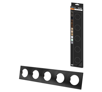 Рамка пятипостовая агат, алюминий, текстурированный, 