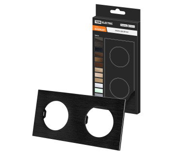 Рамка двойная агат, алюминий, шлифованный, 