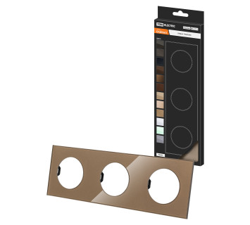 Рамка тройная бронза, стекло, 