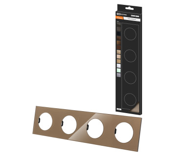 Рамка четверная бронза, стекло, 